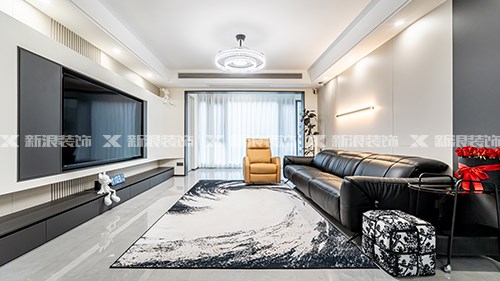 簡(jiǎn)約耐看配色，當(dāng)屬黑白棕！146m²現(xiàn)代實(shí)景|長(zhǎng)沙全屋整裝