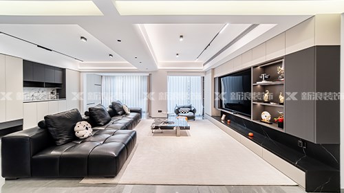 252㎡現(xiàn)代黑白灰大宅 打造高級感通透之家|長沙全屋整裝