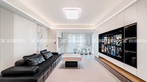 135㎡現代家，摩卡棕橡+珍珠白配色驚艷！|長沙全屋整裝